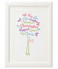 Personalised Family Tree 'Mulberry' Design